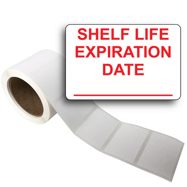 Shelf Life Expiration Date Roll Label With Custom Text LDRE-50594
