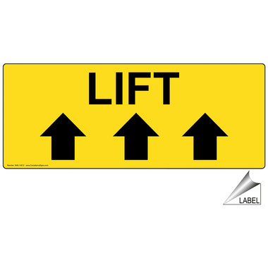 Lift With Up Arrows Label NHE-14572 Industrial Notices