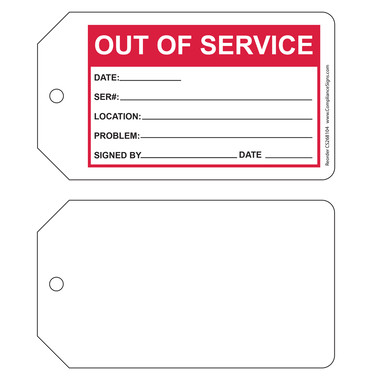 Red 2-sided Blank Tag