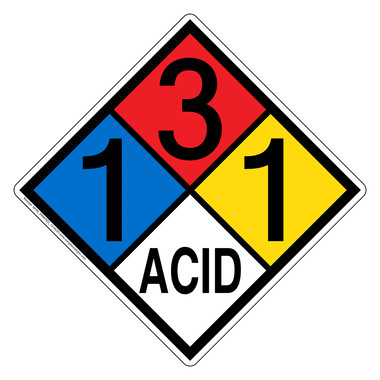 user_aca3fdf3　0728 NFPA Diamond 1 3 1 ACID Hazard Label Signs