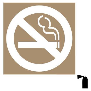 No Smoking Stencil - Reusable Plastic
