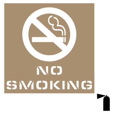 cigarette stencil No Smoking Stencil for Floors and Walls