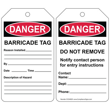 Calibration Required Do Not Use - Perforated Safety Tag TPP202