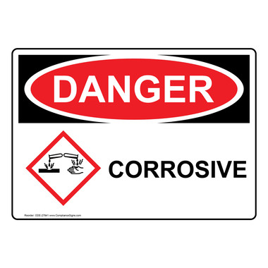 corrosive sign image