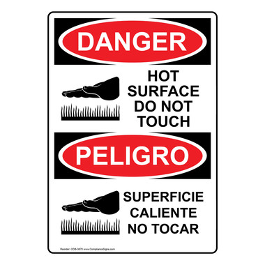 Do Not Touch Aluminum Vertical Metal Sign Multiple Sizes Warning Hot B Hazard 