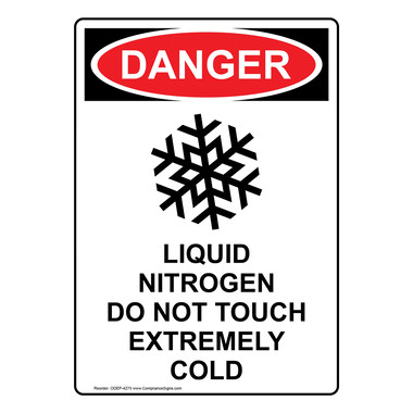 Vertical Liquid Nitrogen Do Sign - OSHA DANGER