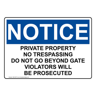 不适用 Notice No Trespassing Private Property Dead End Sign 