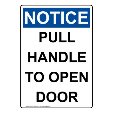 Push To Open Door Signs  Push To Open Door Push Signage