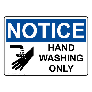 hand wash only sign printable