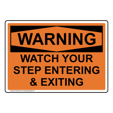Printable Watch Your Step Sign