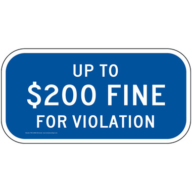 Minnesota ADA Sign - Up To $200 Fine For Violation - Made in USA