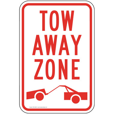USA TOW AWAY ZONE看板 No Parking Tow Away Zone, 12