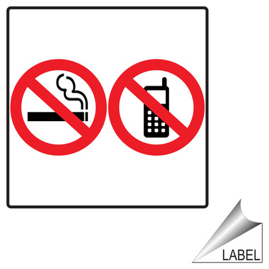 tobacco phone number No Smoking No Smoking No Cell Phones Symbol Label / Sticker