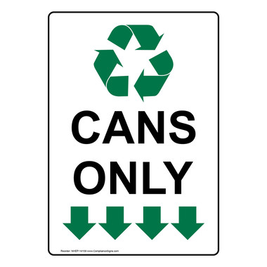 Plastic Container Only Sign Recycle Plastic Only Sign