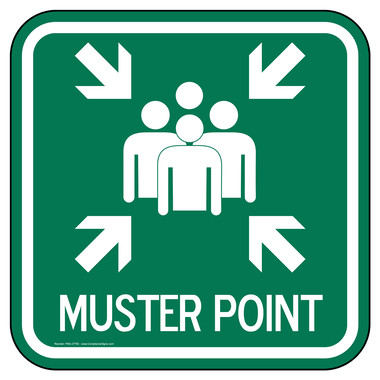 Muster Point Number One Sign, SKU: K2-4347-1