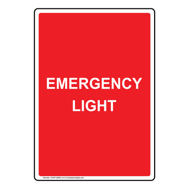 Emergency Response Safety Awareness Sign - Emergency Light