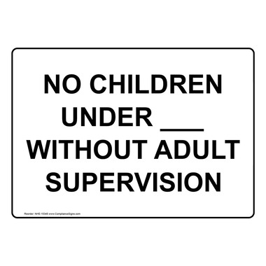 Pool Unsupervised Sign My Sign Center No Children Swiming Without Adult Supevision