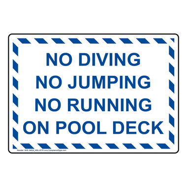 Recreation No Jumping From Dock Symbol Label / Sticker - US Made