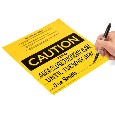 USA WARNING看板 Gemplers Plastic WPS Bilingual Warning Sign