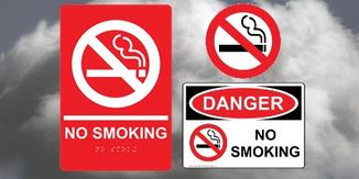 Collection of No Smoking Signs and Labels
