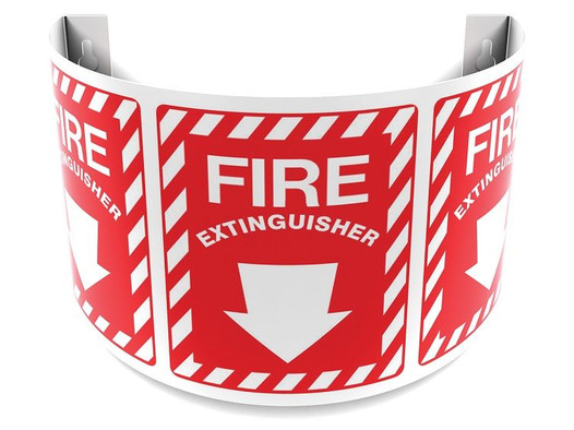 Fire Extinguisher 180D Projection Sign 40SPS108