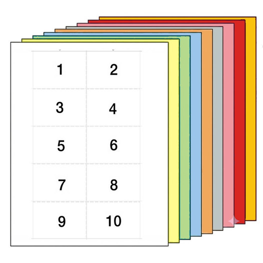 2 in. x 3 in. Perforated Card Sheets