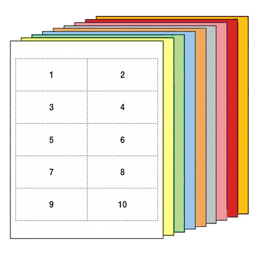 2 in. x 4 in. Printable Perforated Card Sheets