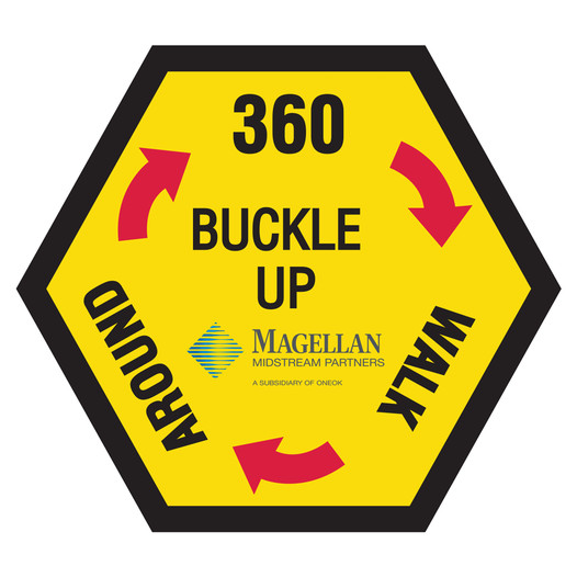 360 Walk Around Buckle Up Label MGLN-0044