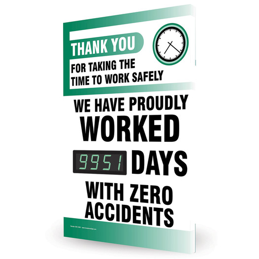 Thank You For Taking The Time To Work Safely Digital Safety Scoreboard CS404834