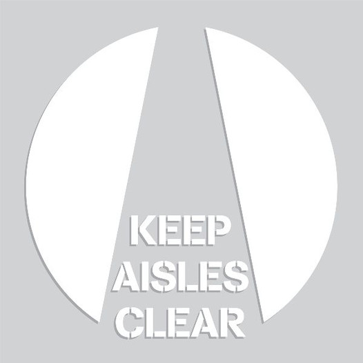 20 inch Keep Aisles Clear Stencil 40SS208