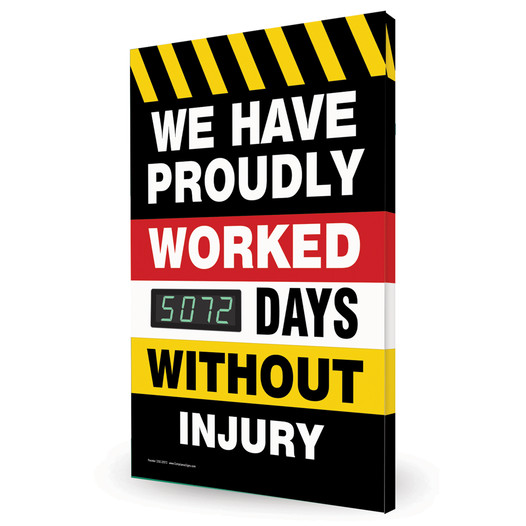 We Have Proudly Worked __ Days Without Injury Digital Safety Scoreboard CS436418