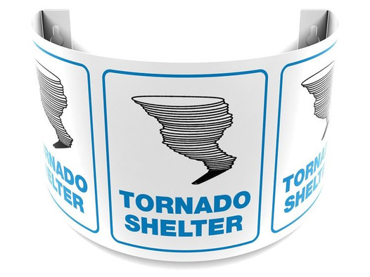 Tornado Shelter 180D Projection Sign 40SPS134