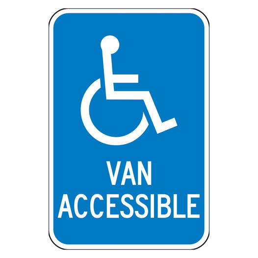 Blue Reflective Van Accessible Sign CS300994