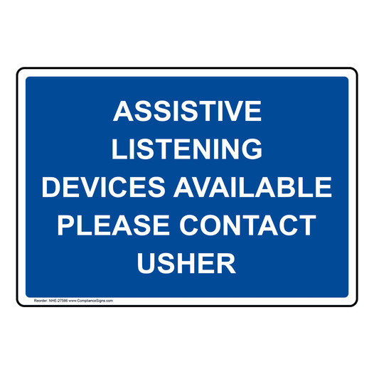 Assistive Listening Devices Available Please Sign NHE-27586
