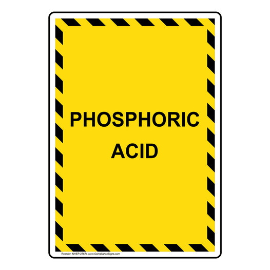 Phosphoric Acid Sign for Hazmat NHEP-27674