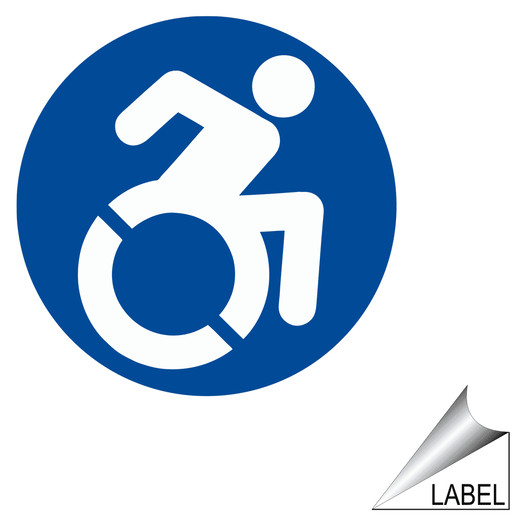 Dynamic Accessibility Symbol Label LABEL-CIRCLE-73R