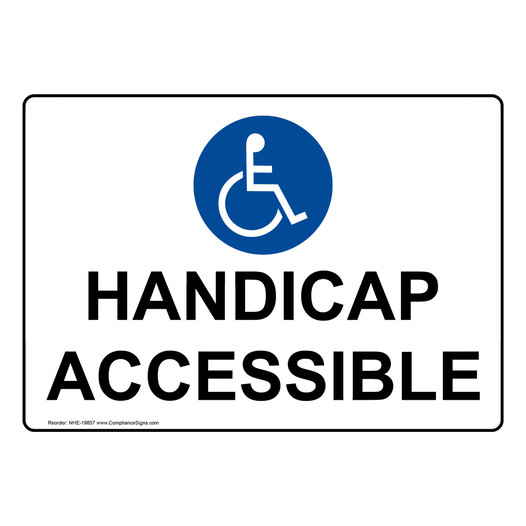 ADA Accessible Sign With Symbol
