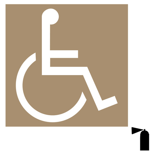 ADA Wheelchair Accessible Symbol Stencil NHE-17898