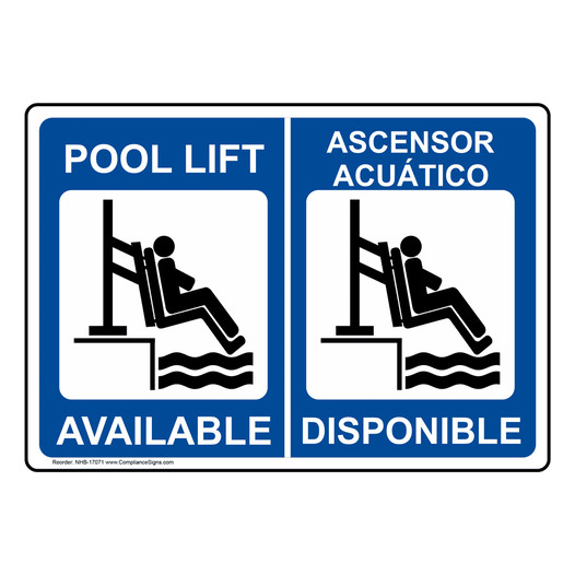 Pool Lift Available With Symbol Sign NHB-17071
