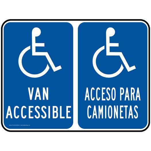 Van Accessible Bilingual Sign PKI-20825-SPANISH