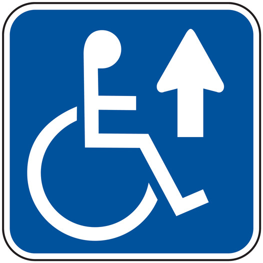 Handicap Symbol Sign With Up Arrow PKE-18643
