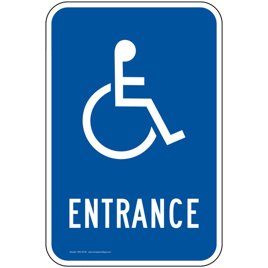 ADA Entrance Sign PKE-20730 Parking Handicapped