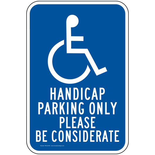 ADA Handicap Parking Only Sign PKE-20740 Parking Handicapped