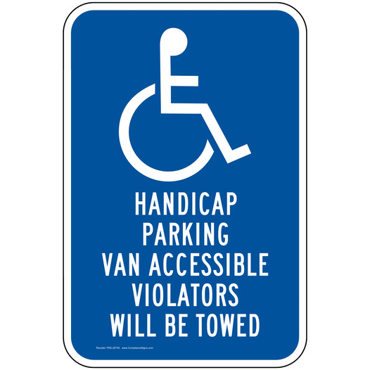 Handicap Parking Van Accessible Sign PKE-20745