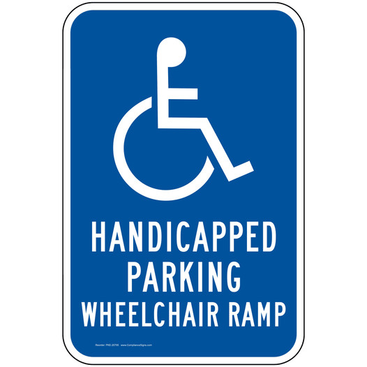Wheelchair Ramp Sign for Parking Control PKE-20795