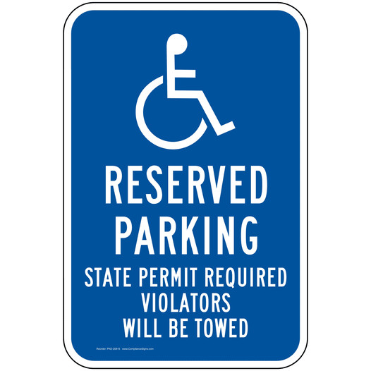 State Permit Required Sign for Parking Control PKE-20815