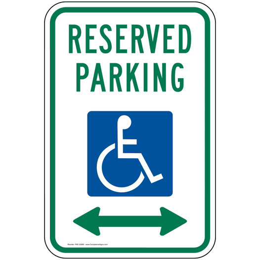 ADA Sign or Label - Reserved Parking - Made in USA - Easy Ordering