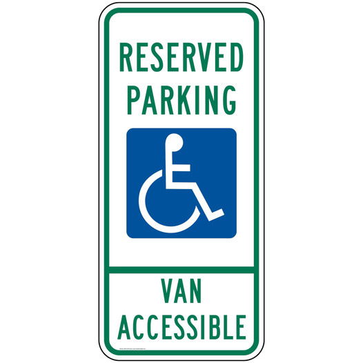 Van Accessible Parking Sign PKE-21070-Texas