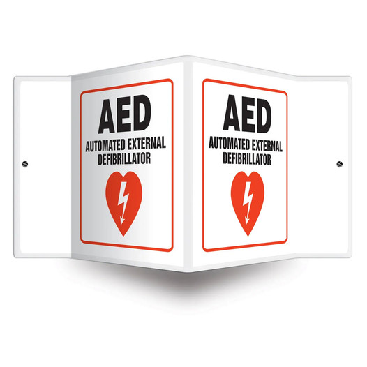 AED Automated External Defibrillator 3D Projection Sign