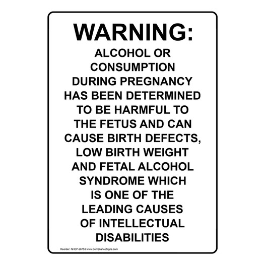 Portrait Warning: Alcohol Or Consumption During Sign NHEP-26753